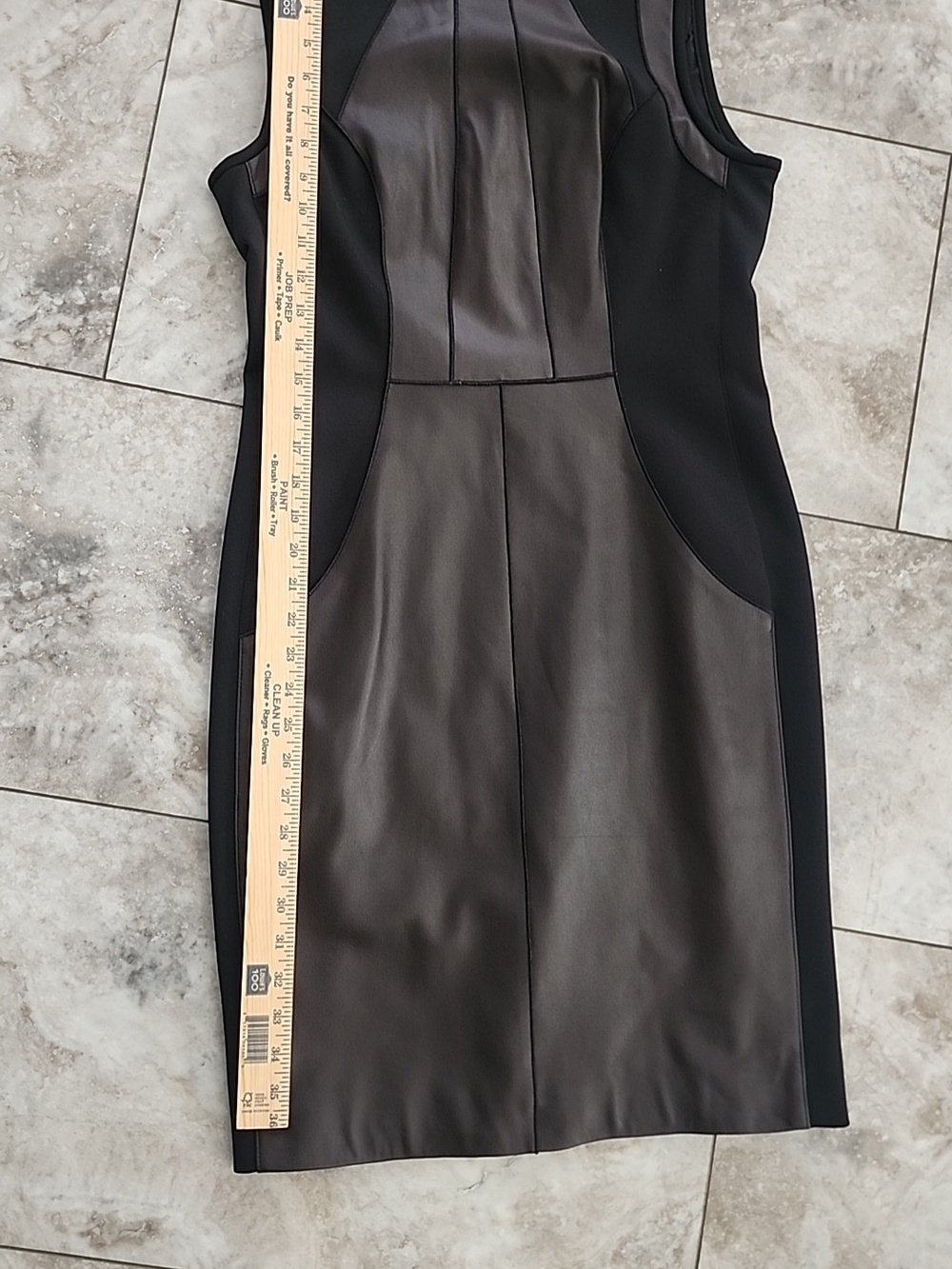 ETCETERA STRETCH REAL LEATHER PANELED & SCUBA FABRIC PENCIL SHEATH DRESS NWOT 6 - Picture 13 of 14